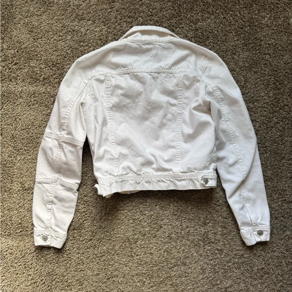 Free People White Denim Jacket - Picture 3 of 8